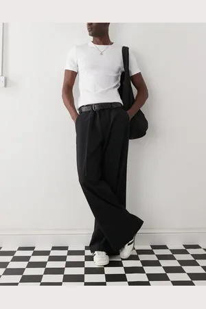Weekday Jimi low waist baggy fit tailored trousers in