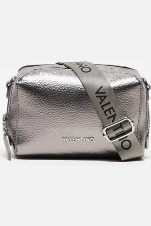 VALENTINO Valentino Pattie camera crossbody bag in gunmetal Silver