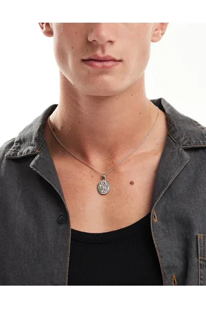 ASOS Necklace with coin pendant in tone