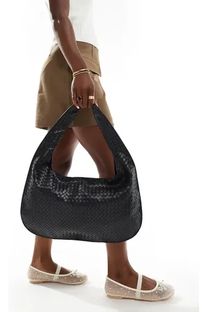 Glamorous Woven shoulder tote bag in