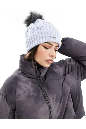 Columbia Boundless days cable knit pom beanie in snowdrift