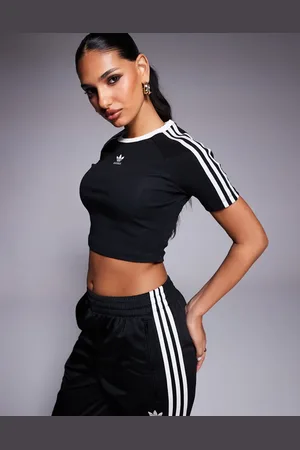 adidas Three stripe baby tee in