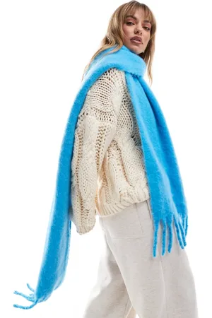 ASOS Fluffy tassel scarf in bright