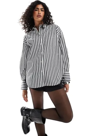 JJXX Jamie oversized shirt in stripe