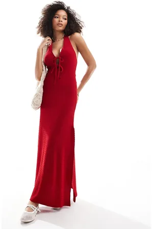 Miss Selfridge Textured maxi dress in