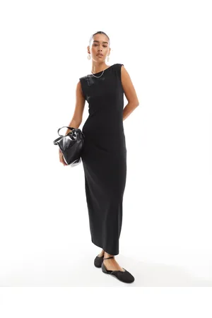 JDY Cap sleeve maxi jersey dress in