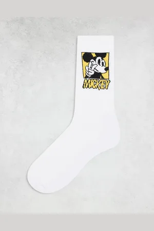 ASOS Disney socks with Mickey Mouse print in ecru