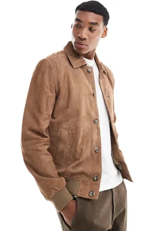 SCALPERS Jokul Suede Jacket In Taupe