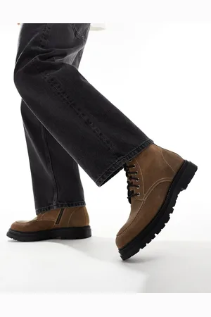 WALK LONDON Kegan Apron boot in tan suede