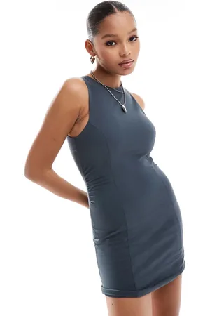 Pull&Bear Ruched waist detail mini dress in