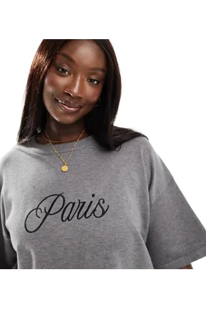 4th & Reckless Exclusive knitted Paris logo t-shirt in