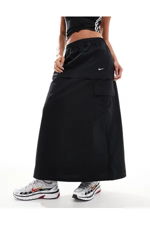 Nike Woven 2 in 1 maxi and mini skirt with zip detail in