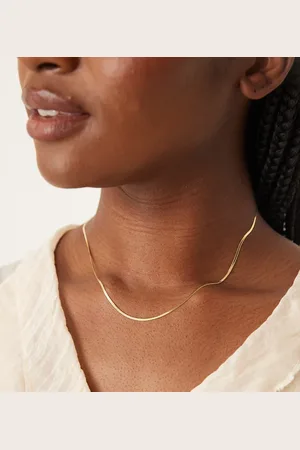 Daisy London Snake chain necklace in 18ct plated sterling silver