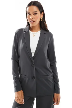 JDY Oversized blazer co-ord in charcoal