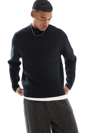 Pull&Bear Fisherman knit jumper in