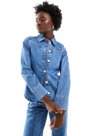ASOS Denim western shirt in mid