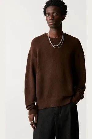 Pull&Bear Fluffy knitted jumper in chocolate