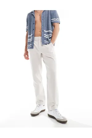 River Island Pull on smart joggers in ecru