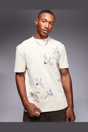 River Island Crane embroidered t-shirt in