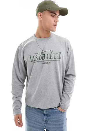 ASOS Oversized boxy long sleeve t-shirt with text print