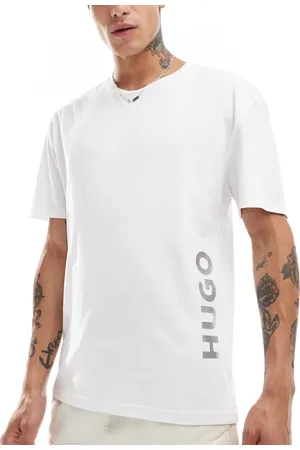HUGO BOSS HUGO Swimwear relaxed t-shirt in with placement logo