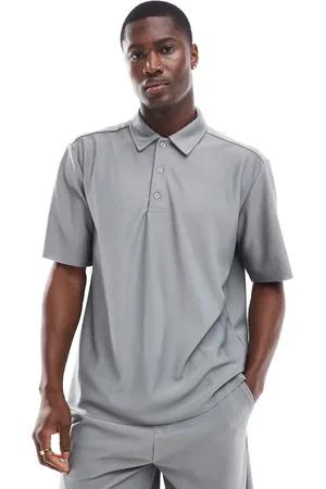 Only & Sons Oversized plisse polo in