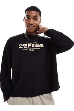 ASOS Extreme oversized boxy long sleeve t-shirt with chest print in