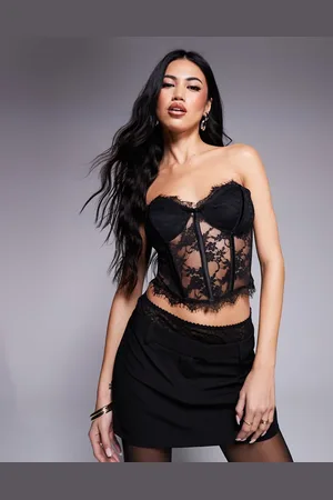 ASOS ASOS X THE SOURCED COLLECTION lace corset top in
