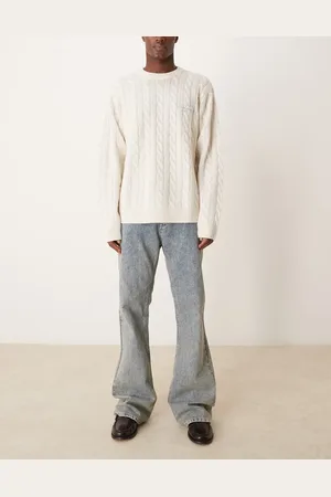 ASOS Loose fit flared jeans in dirty tint