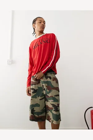 COLLUSION Long sleeve retro ringer t-shirt with Milano print