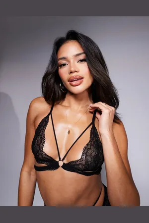 ASOS Scarlett lace strappy cut out triangle bra in