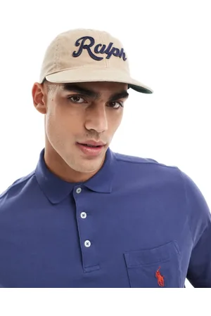 Ralph Lauren Authentic logo twill baseball cap in tan