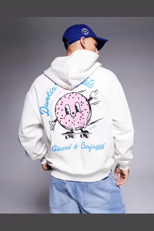 Hugo Blue Namiko hoodie with donut print in off
