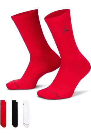 Jordan Everday Cushioned 3 pack crew socks red, black and white