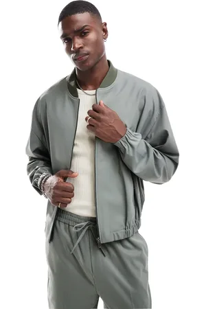 ASOS Bomber smart co-ord jacket in light