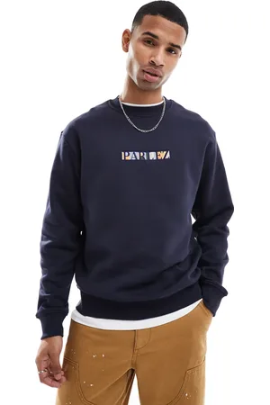 Parlez Oversized logo embroidery crew neck sweatshirt in