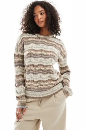 Threadbare Heavy knit jumper in stripe