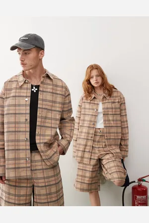 Reclaimed Unisex check cord jacket co ord