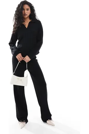 Y.A.S Wide rib knitted trouser co-ord in