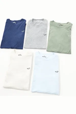 Hollister 5 pack icon t-shirt set in