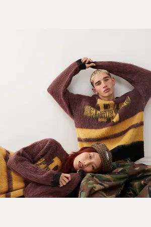Reclaimed Unisex varsity logo jumper in