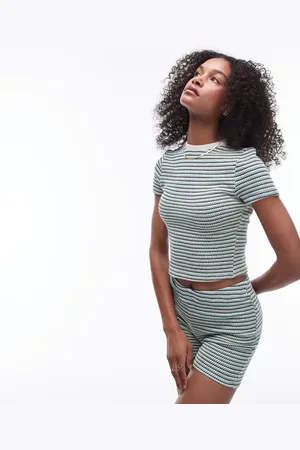 Topshop Co ord stripe baby tee in