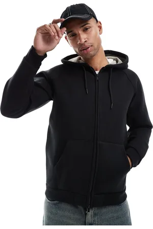 Only & Sons Oversized scuba zip through hoodie in