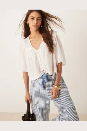 Free People Luna cropped boho blouse in