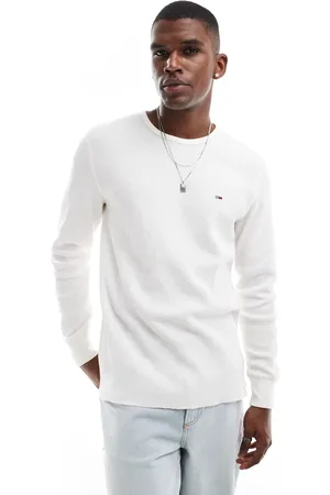 Tommy Hilfiger Waffle long sleeve t-shirt in off