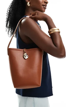 ASOS Molten hardware button detail bucket bag in