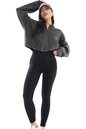 Stradivarius Petite seamless ribbed leggings in