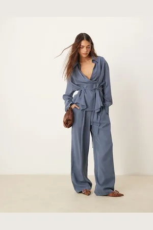 ASOS Wrap tie shirt co-ord in