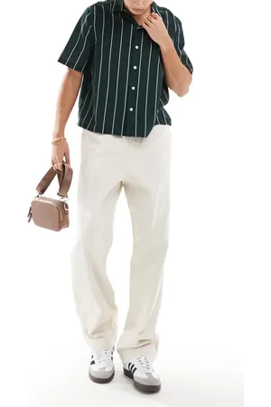 ASOS Baggy pull on trouser with back pocket patch in ecru