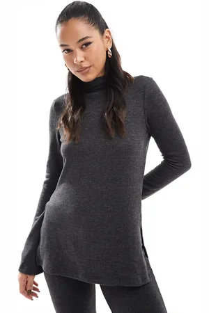 VERO MODA Mix and match supersoft side split top in melange